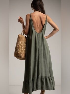 Sleeveless Maxi Dress with Low Back